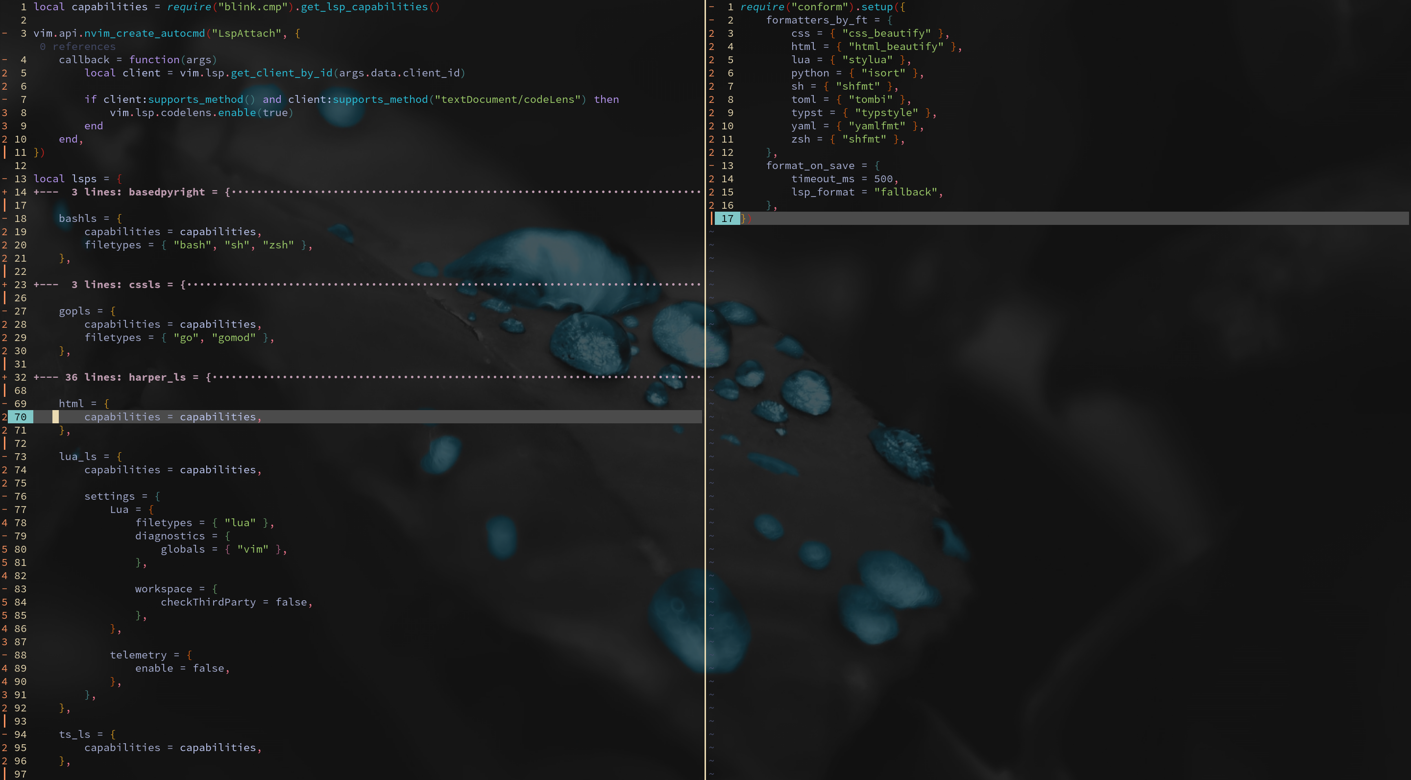 Default Neovim folding text